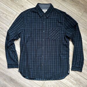 Boston Traders Blue Plaid Corduroy Shirt XL
